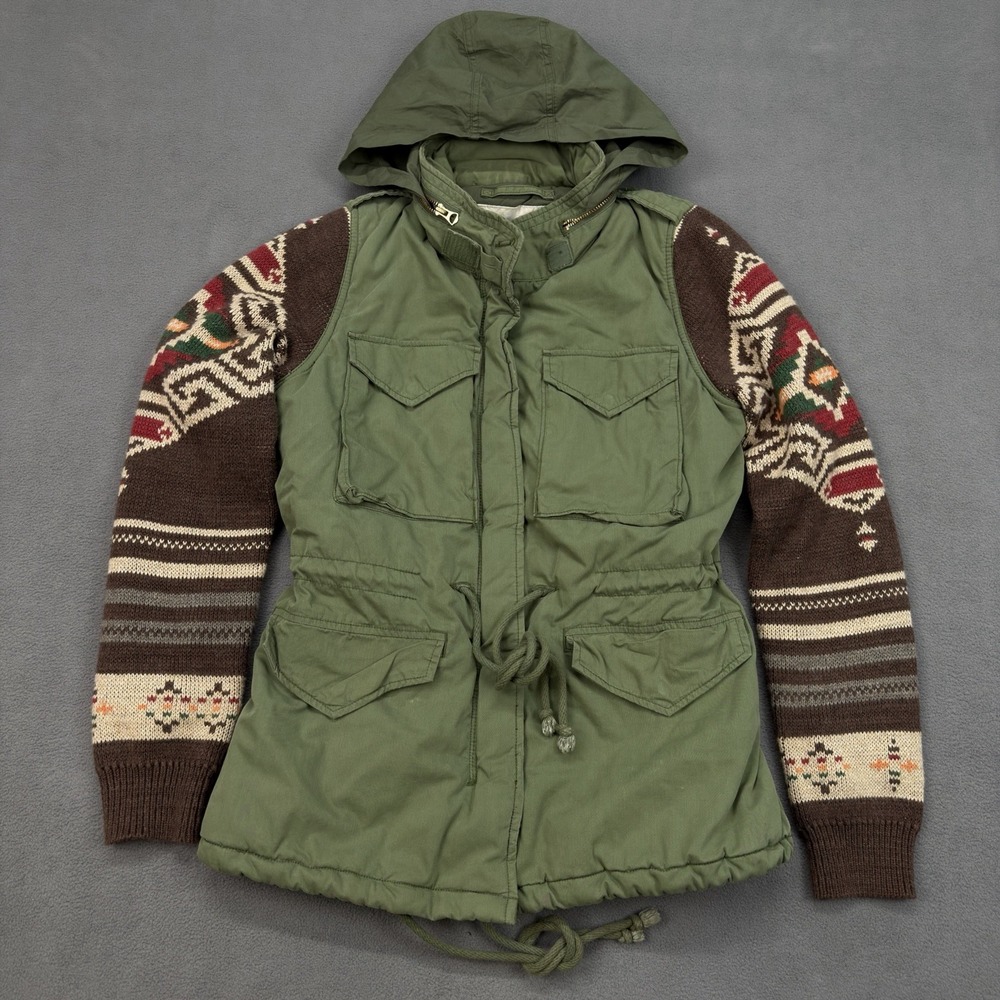 Ralph Lauren Denim & Supply Aztec Military Jacket Women's M Army Green Southwest
